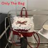Fashion Girl Pu Small Handbag With Lace Trim For Daily Casual Use