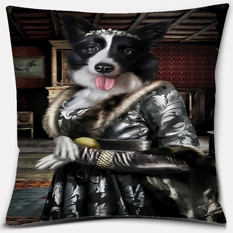 Seria portretów psów Wzór Poszewka na poduszkę Kwadratowa Dekoracja domu i biura