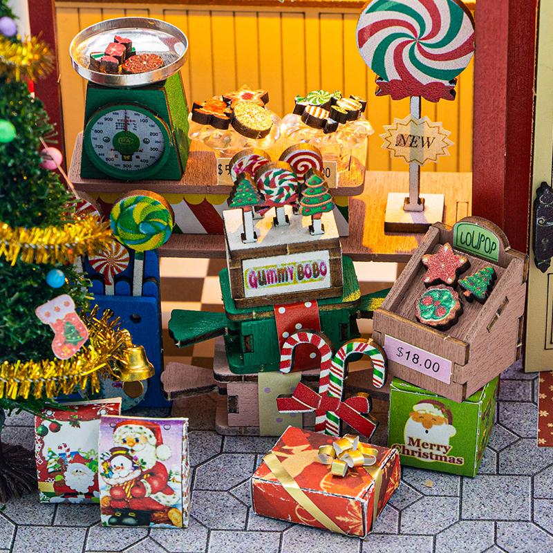 Wooden Dollhouse Miniature DIY Doll House Kit Handmade Creative Room 3D Puzzle Building With Furniture For Adults Christmas Gift