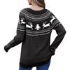European, American Autumn And Winter Christmas Sweater Women'S Loose Knitted Jacquard Crew Neck Versatile Casual Pullover