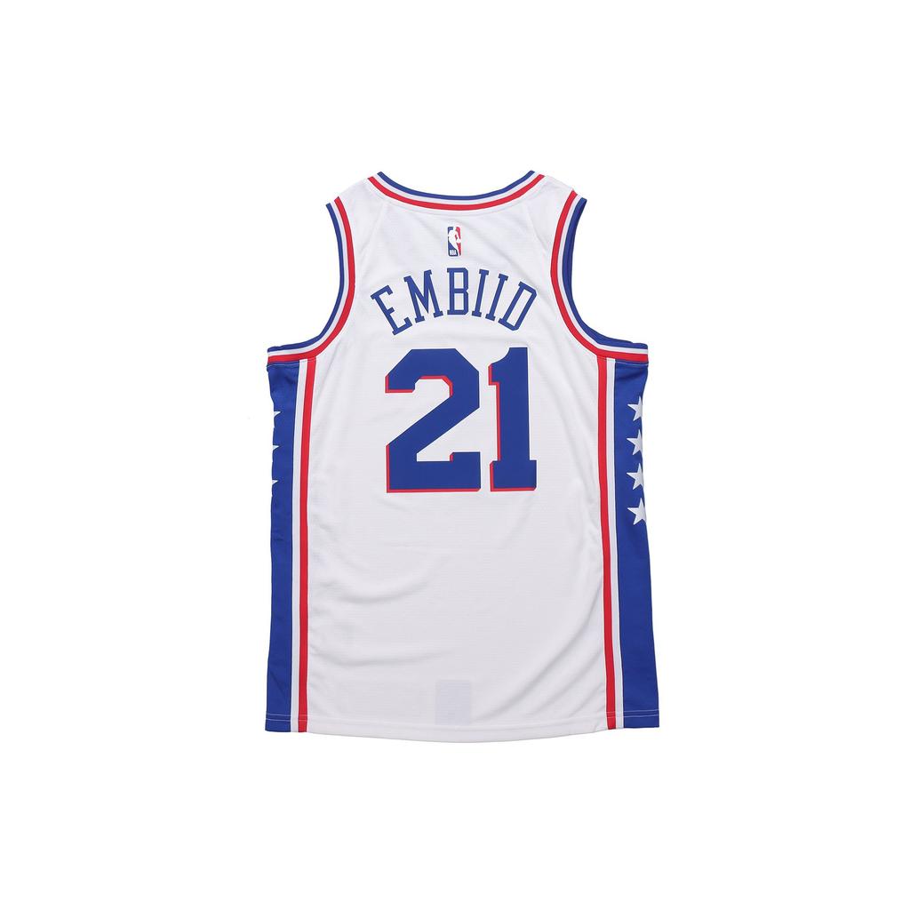 Nike NBA Philadelphia 76ers Joel Embiid #21 Fan Edition Jersey Men Top White CJ7677-103