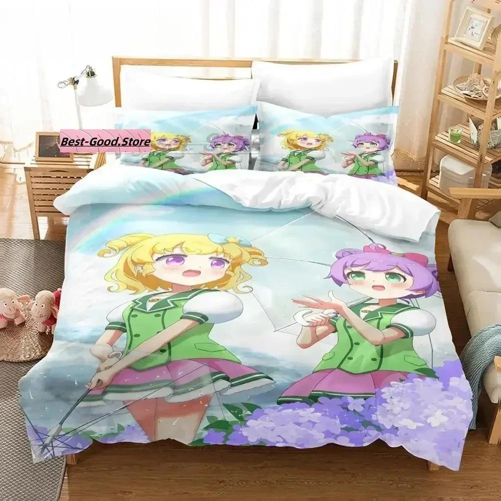 3D Kawaii Girls Idol Time Pripara Bedding Set Single Twin Full Queen King Size Bed Set Adult Kid Bedroom Anime Bed Sheet Set