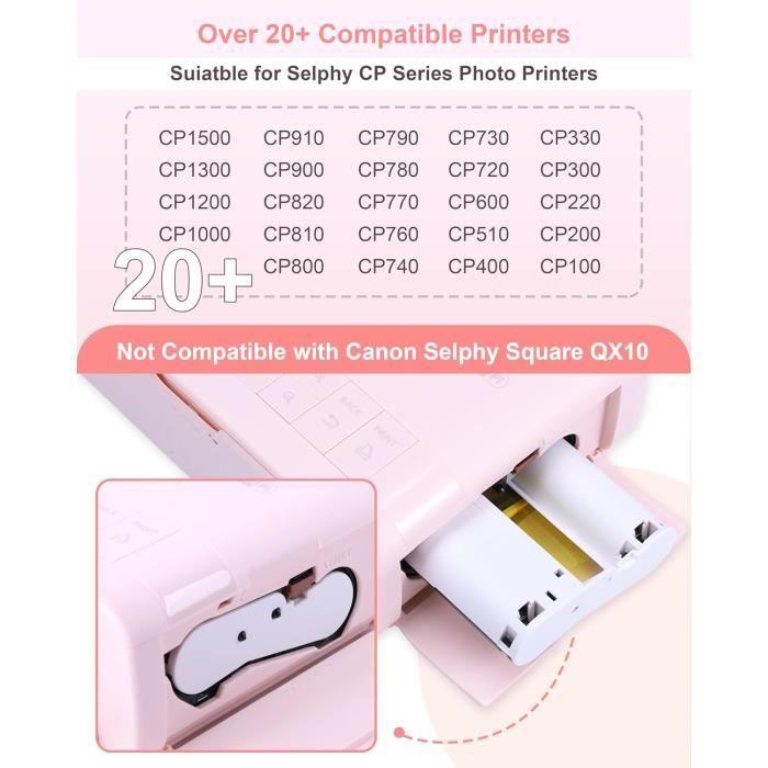 Papier Photo - Aken - KP-108IN - 108 Feuilles - Compatible Canon Selphy - 3 Cartouches d'Encre