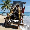 Custom Name Personalized BLEACH Print Beach Towel, for Trip Camping Beach Party Home Decor, Birthday Gift for Family & Friends