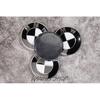 Set of 4 BMW Black and white alloy wheel centre caps 56mm