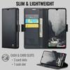 Magnetic Wallet Case for Samsung Galaxy A27, PU Leather Flip Cover, RFID Blocking Card Holder, Kickstand, Shockproof Slim Case