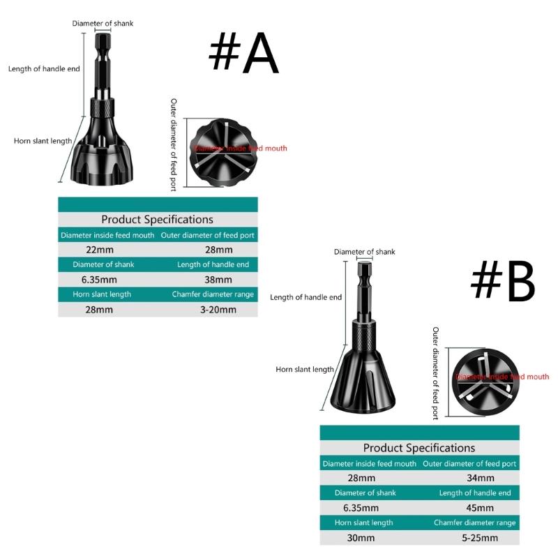 Deburring External Chamfer Tool Remove Burr Clean Bolt Tools Cutter Bolts Thread Fillet Trimming Access 5-20m