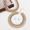 Imitationsperlen-Halskette Ohrring-Set Exquisite Schlüsselbeinkette Mehrlagiges Schmuckset Bankett