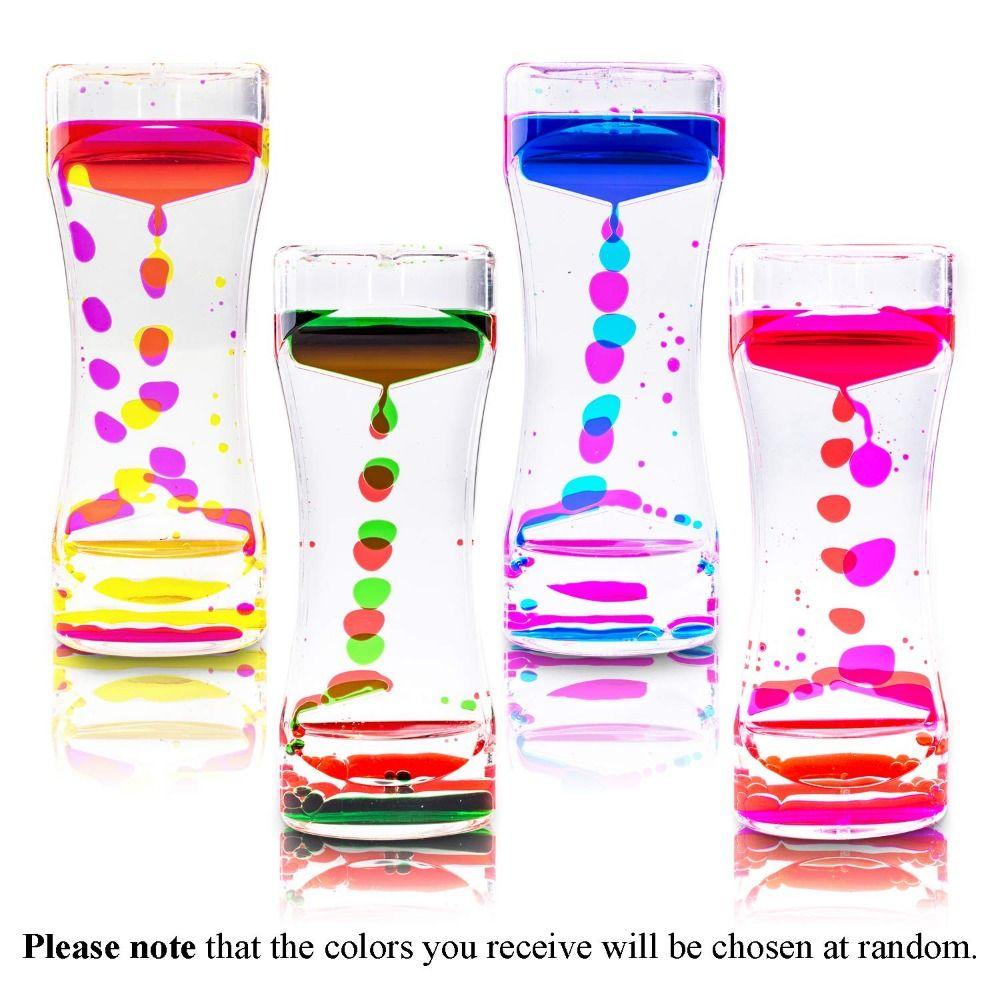 Creative Floating Motion Bubble Timer Double Colors Oil Movement Sensory Toys Kids Toy