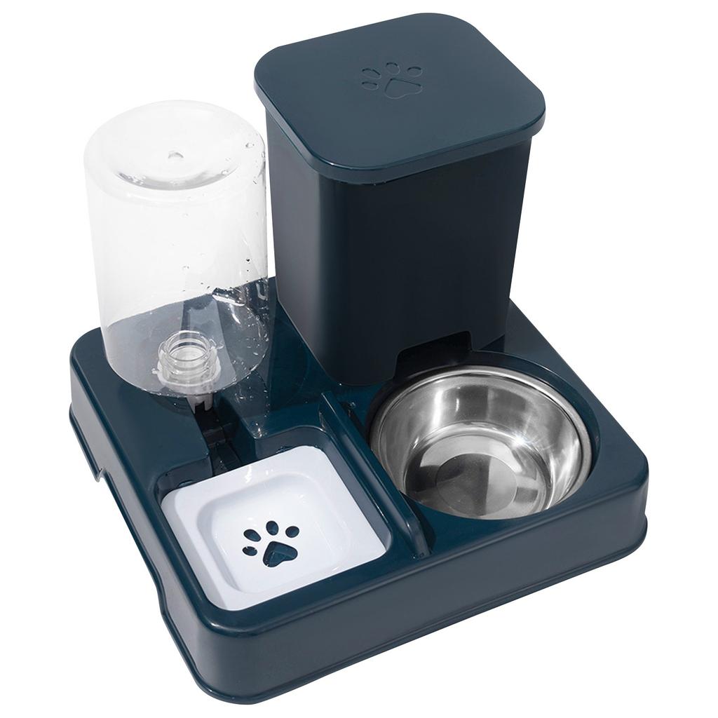 Cat Feeder And Drinker, 2 In 1 Automatic Pet Feeder, Pet Food Bowl, Pet Supplies For Small Medium Large Cats, Large Capacity Dog Bowl Drinking Water