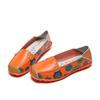 Women's lightweight new printed leather handmade women's shoes Leather breathable sandals Women's flat leather shoes size 44