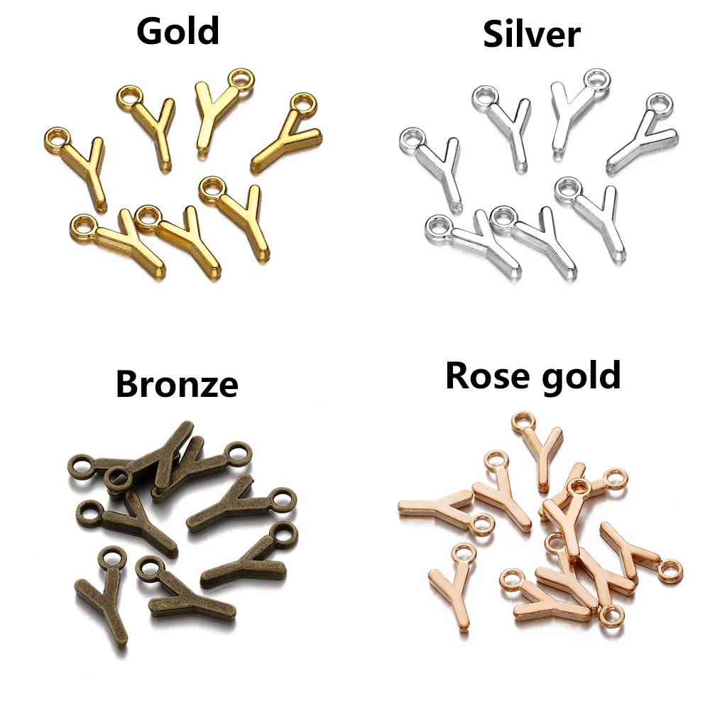 26-30Pcs 7X16 mm Alloy 26 Alphabet A-Z Letters Charms Pendants For DIY Bracelet Necklace Jewelry Making Supplies Accessories