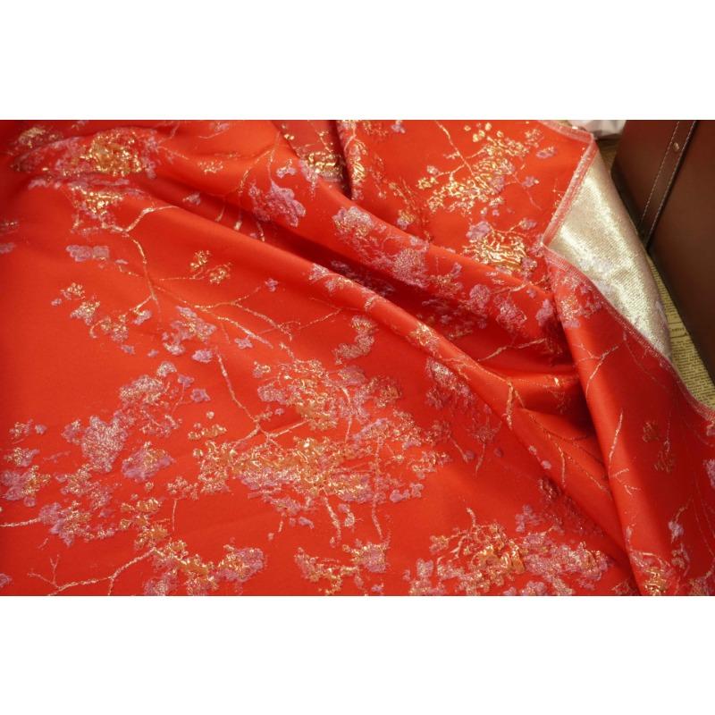 

Розовое золото, тисненый цвет сливы, девичье чувство платья, весенне-осенняя жаккардовая ткань, микро-стрейч, женское пальто, букет декоративных тканей 90cm*145cm