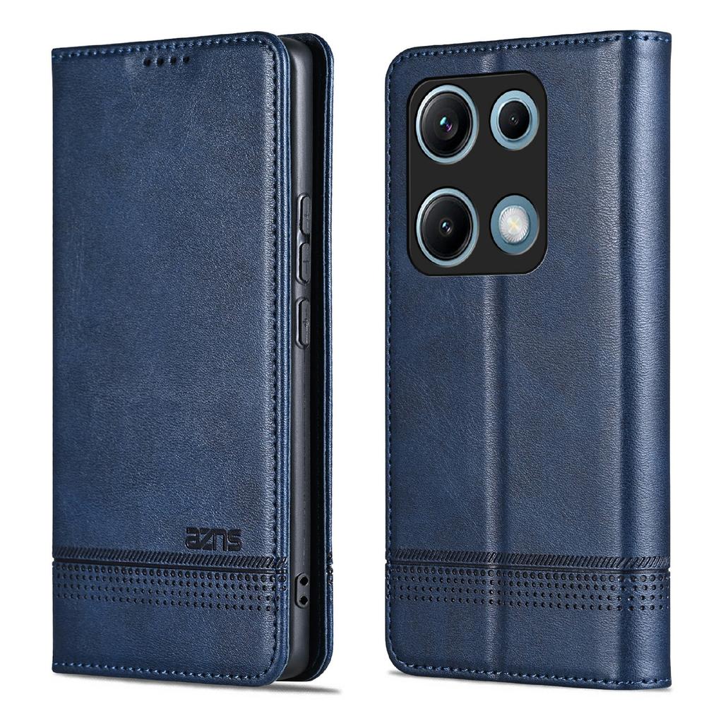 AZNS For Xiaomi Redmi Note 14S 4G Case Cowhide Texture PU Leather Wallet Phone Cover