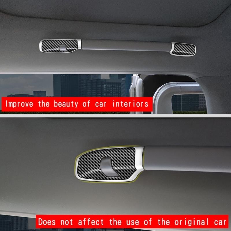 L/ RHD For Lexus LM350H LM500H 2024 2025 Interior Accessories ABS Carbonfiber Car roof middle row door handle cover sticker
