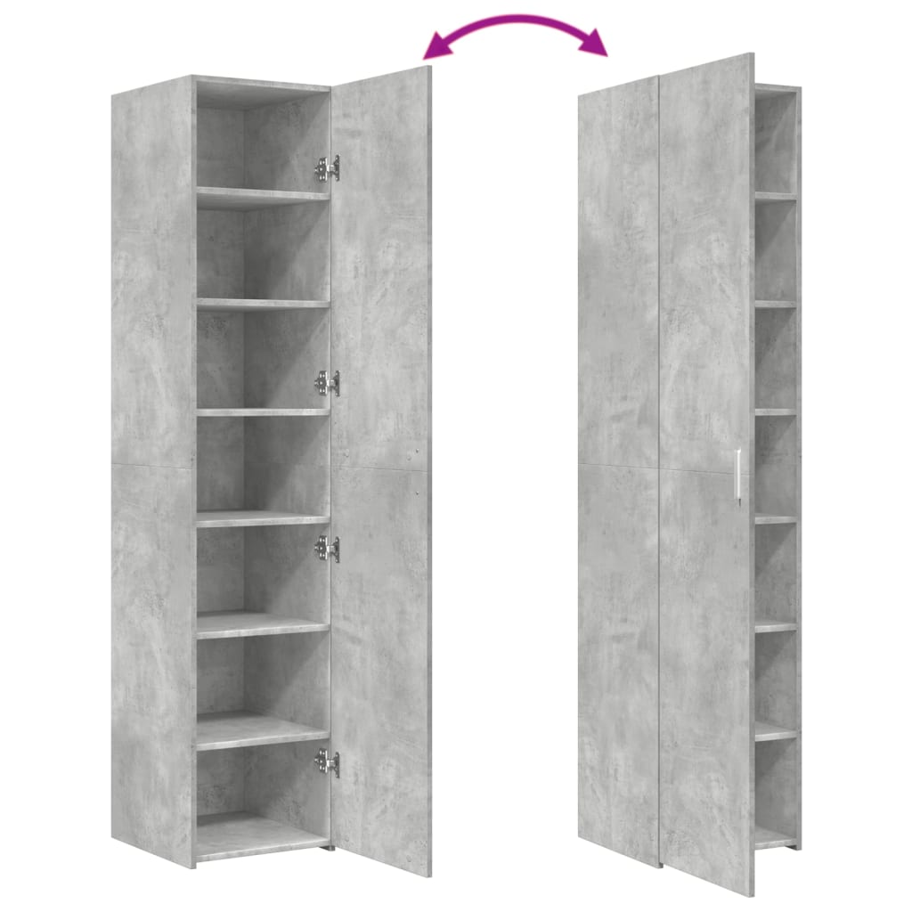 Highboard Concrete Grey 40 x 42.5 x 185 cm Particleboard