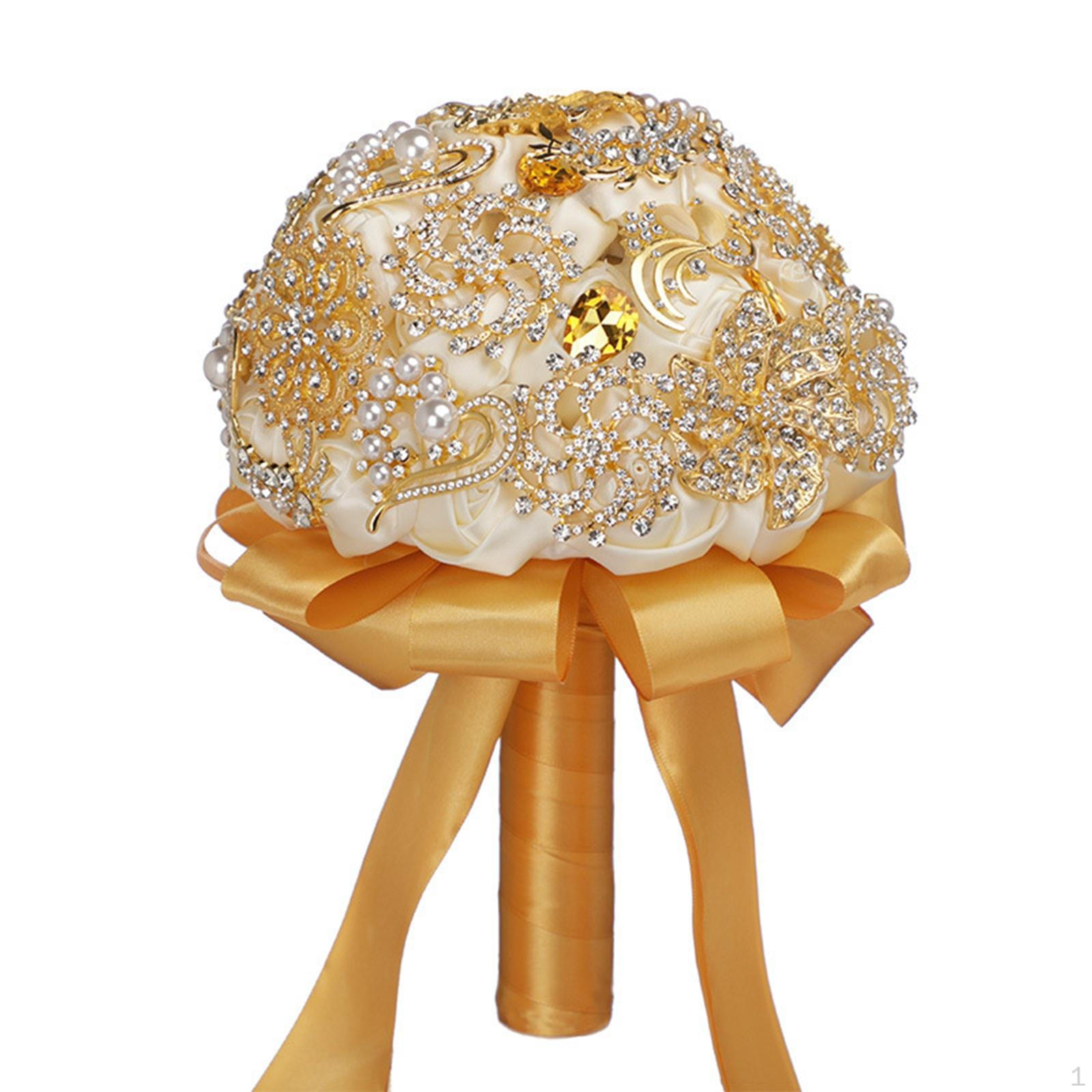 

Artificial Bridal Bouquet Holding Flowers Elegant Bowknot Simulation for Outdoor Flower