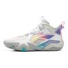 Li Ning Kids Synthetic Leather Basketball Series Comfortable Non-Slip Wear-Resistant Rebound Support Mid-Top Basketball Shoes YKBU090-7