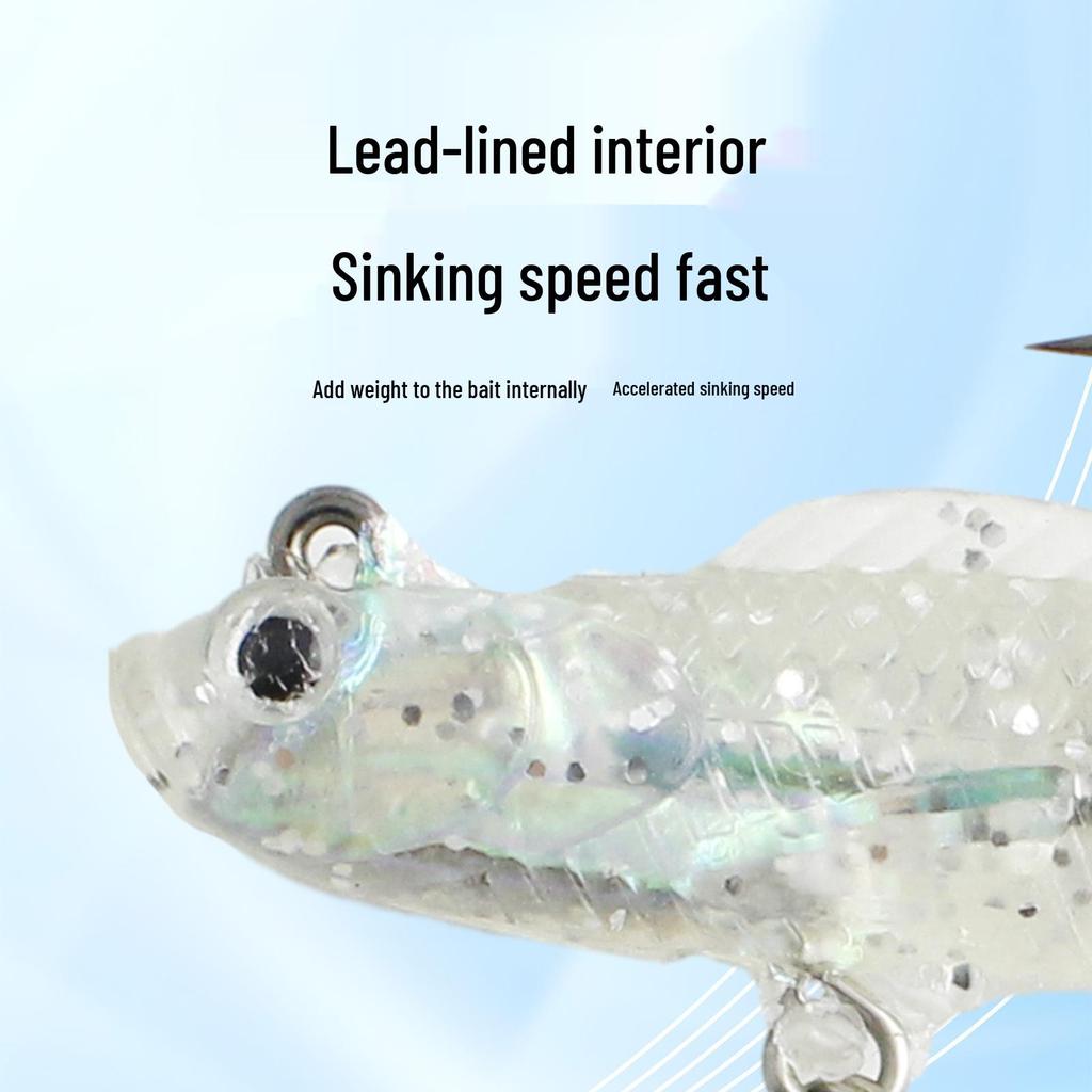 Dingliang Curled Tail Soft Bionic Fishing Lure for Freshwater & Saltwater