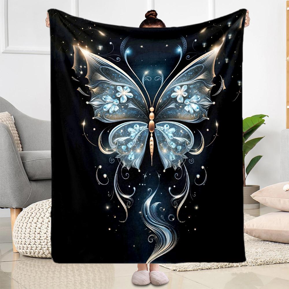 1pc Butterfly Signs blanket Soft and Warm for Sofa Office Camping Travel Livingroom Great Gift for Friends and Family Comfortable