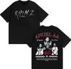 Rapper Anuel AA Rhlm 2 Album 2025 World Tour T Shirts Clothing Hip Hop High Street Tshirt Vintage Casual Oversized Tshirts