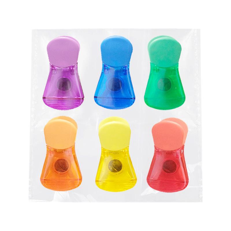 12Pcs Multicolor Magnetic Food Bag & Note Clips - Durable For Kitchen, Fridge & Office Use