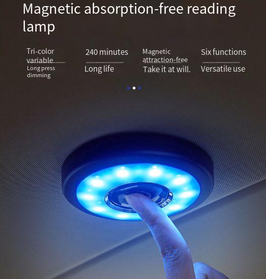 Rechargeable Car LED Interior Light Wireless Touch Control Reading Lamp Auto Ceiling Door Foot Trunk USB Bulb Auto Night Light
