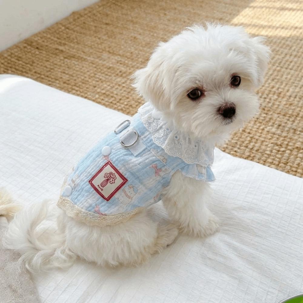 Soft Dog Cooler Clothes Cotton Puppy Skirt Cute Summer Pet Costume  Pets