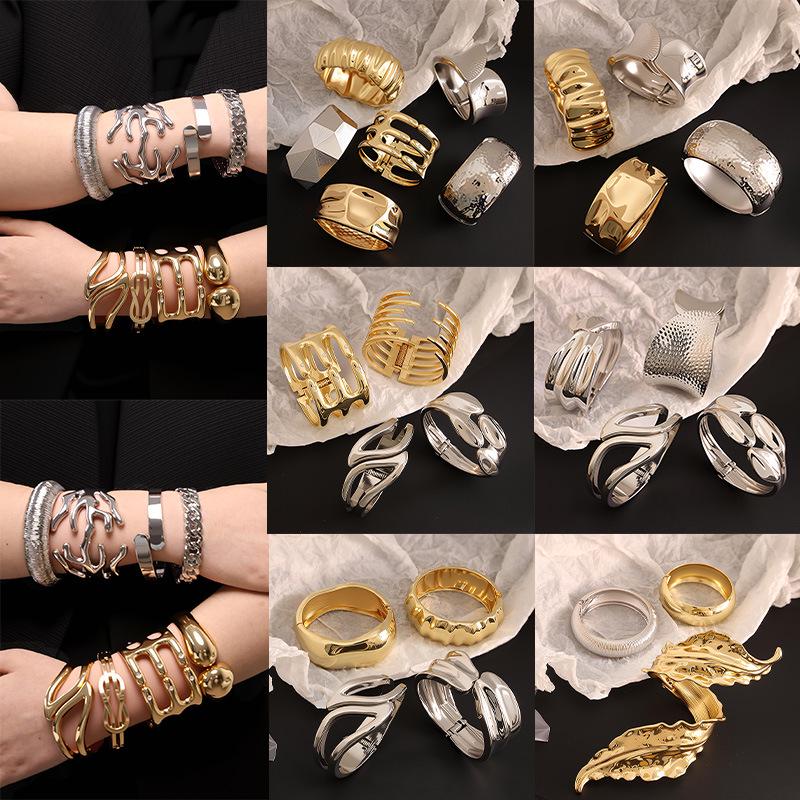 European & American Punk Style Open Bracelet - Versatile, Melancholic, High-End Luxury Design