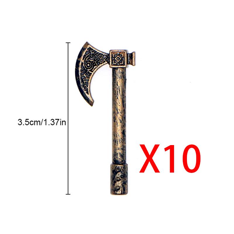 MOC Medieval Weapon Accessories for Building Blocks - Sword Shield Bow Axe Hammer Spear Gun Set