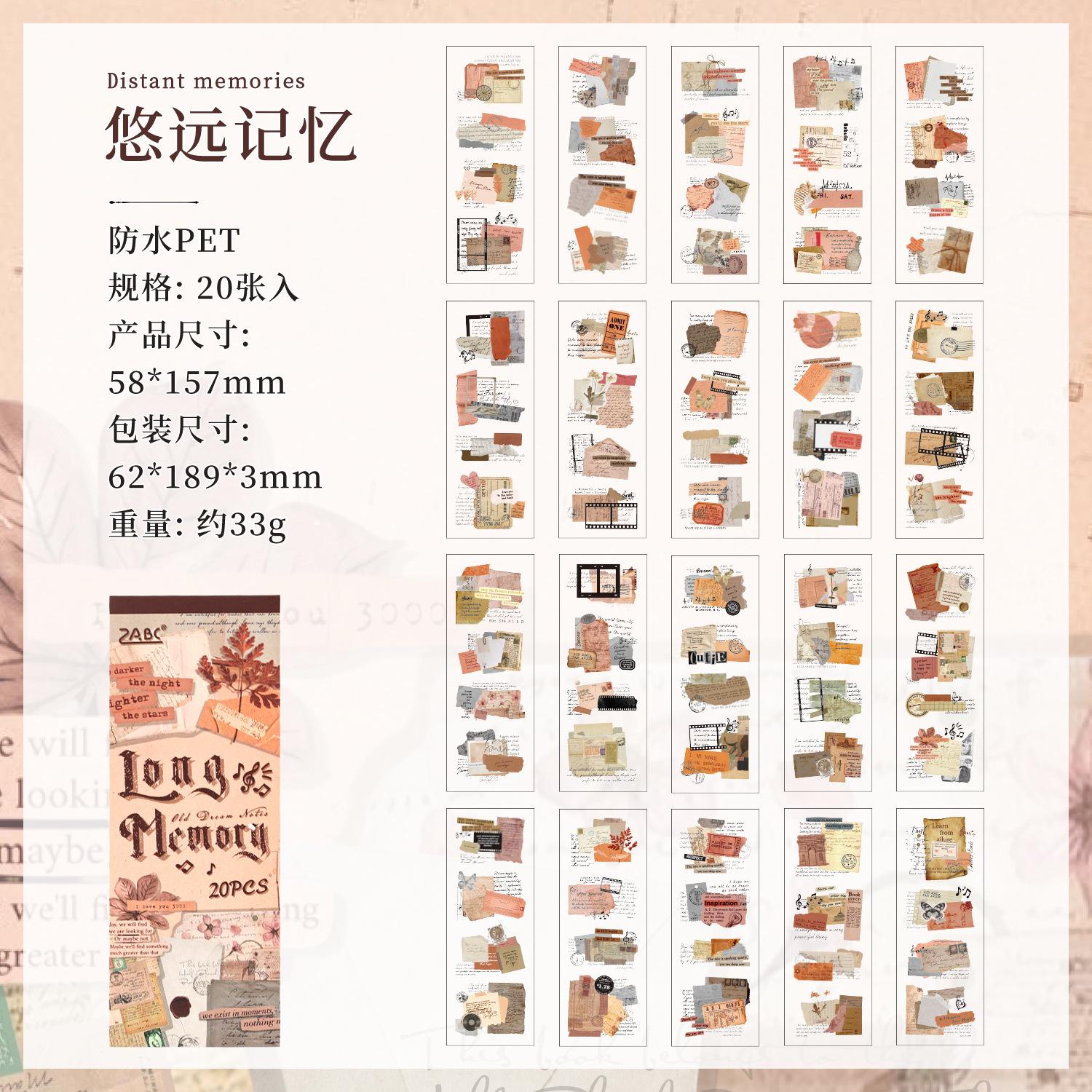 

20-Sheet Vintage Die-Cut Sticker Book, Exquisite Retro Patterns & Precision Cut, for Journal & Scrapbook Deco
