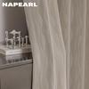 1 Stück NAPEARL Eleganter einfarbiger Verdunkelungsvorhang beidseitiger Chenille-Jacquard dicke Vorhänge für Schlafzimmer Wohnzimmer Balkonfenster für Heimdekoration