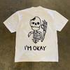 Unisex Oversized Summer Casual Short Sleeved Pure Tops 2026 European and Ameran Goth High Street Style Round Neck Tshirt For