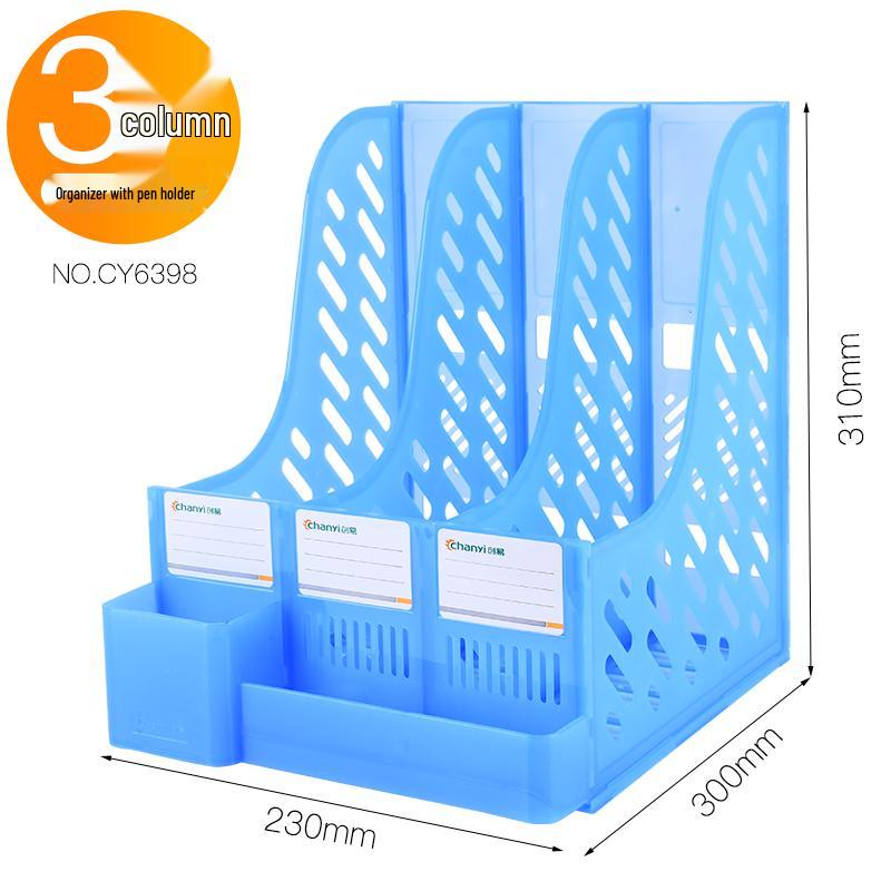 Desktop File Organizer Set: Thickened Rack & Storage Box for Office Supplies