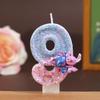 Creative Blue Stitch Digital Birthday Cake Candles - Cute and Festive