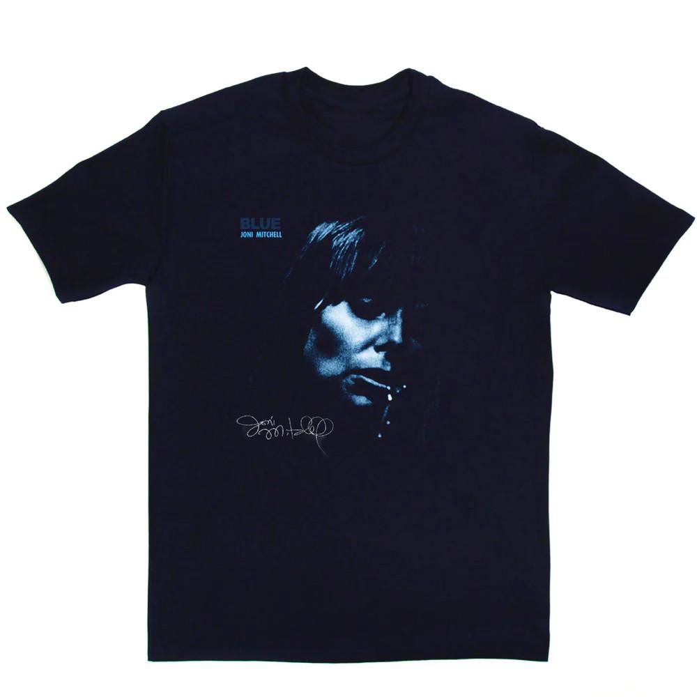 

Retro Joni Mitchell Blue Singer Shirt Classic Black Size Unisex S-5XL Unisex T-Shirt XXXXL