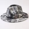 New European and American style letter printing fashion top hat men's and women's fashion jazz hat sunscreen sun hat