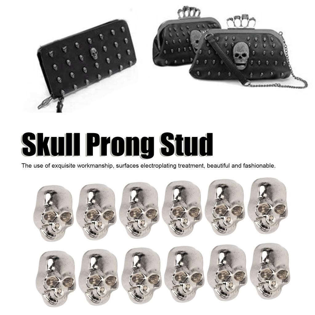 200 Sets Skull Rivets Butiful Fashionable Skull Stud Accessories for Shoes Clothing Bags