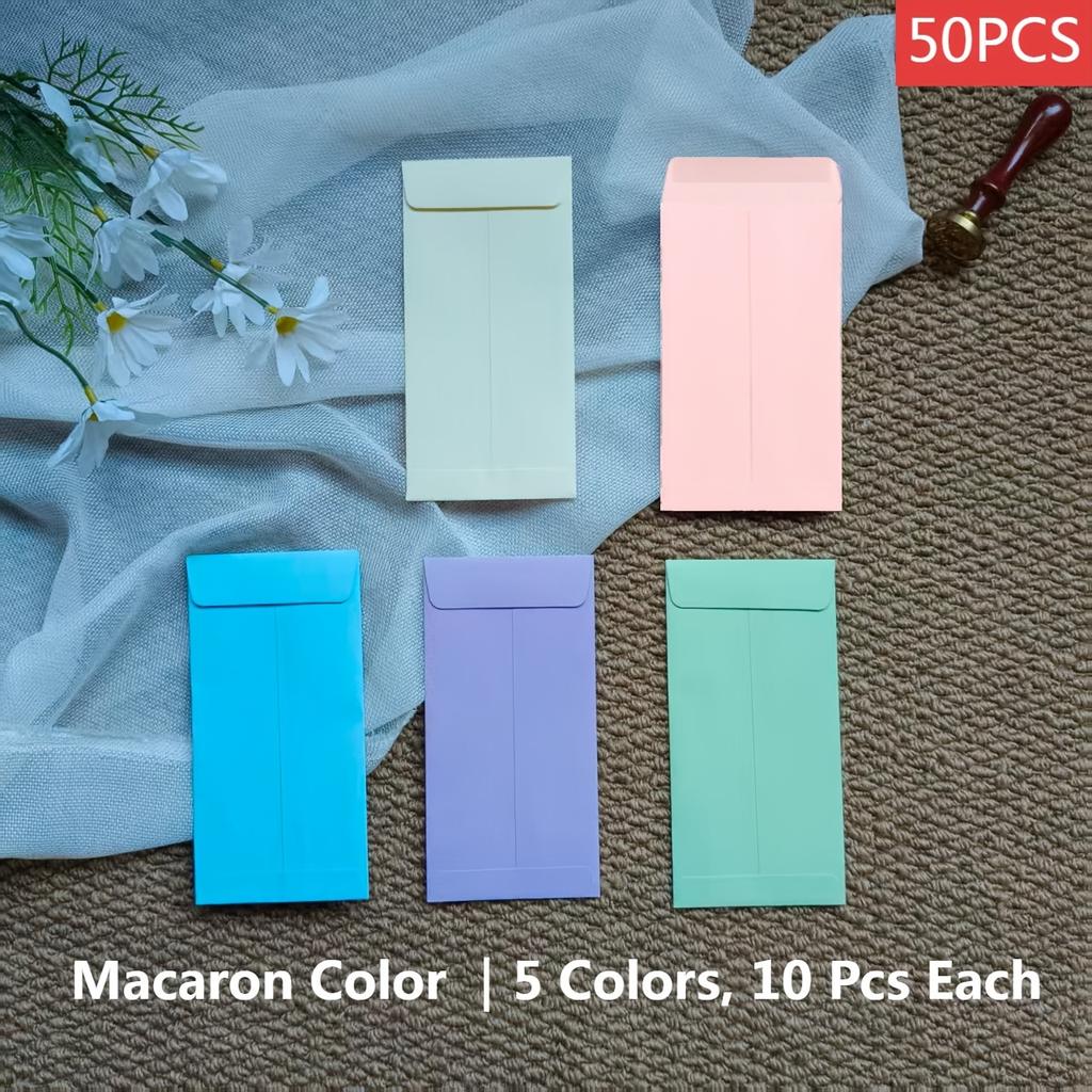 100pcs Self-Sealing Colored Money Envelopes Protection, Colorful Envelopes for Cash, Payroll, Savings, Coins - Mailing Bags