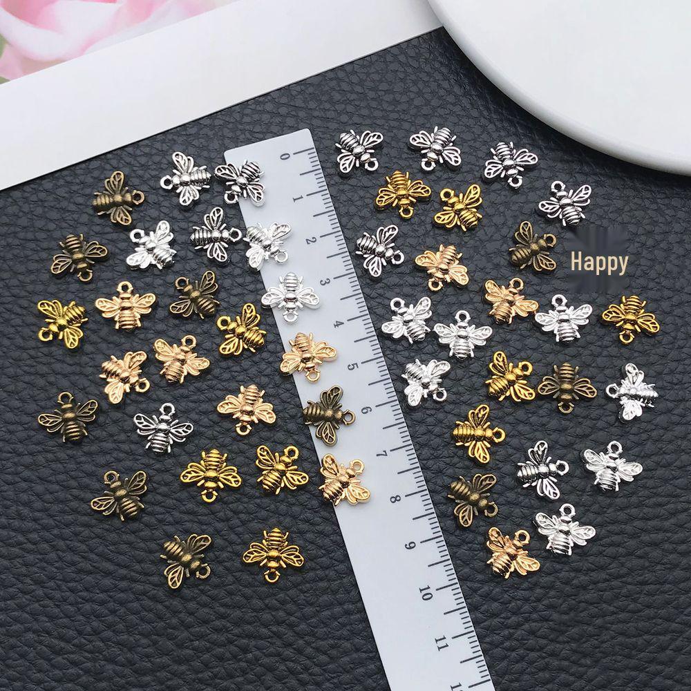 Multi-color Alloy Bee Pendant Charm for DIY Bracelets and Necklaces
