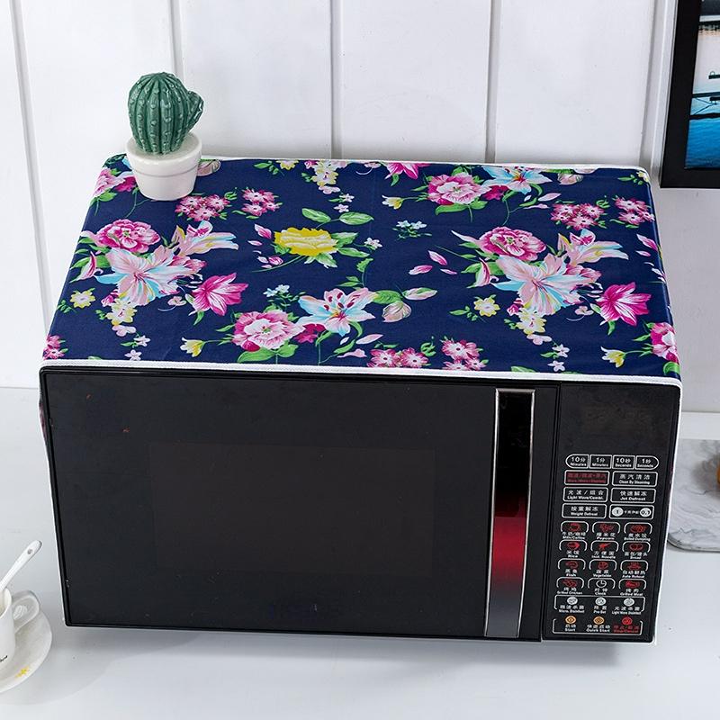 Cloth Pocket Microwave Dust Cover Cartoon Butterfly Tree Leaf Printed Microwave Dust Cover Water Proof Oven Cover Towels Dustproof
