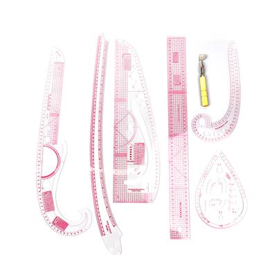7pcs French Curve Ruler Set High Accuracy Complete Tools Sewing Rulers Set with Scale for Beginners