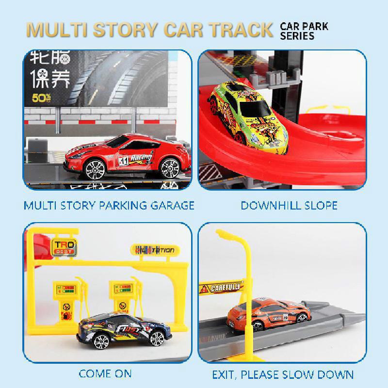 Children's Parking Toy Set Three-dimensional Multi-layer Car Assembly Rail Car Parent-child Interaction Gift Boy