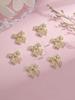 10pz Charms Unghie Fiocco Oro Argento Lega 3D Decorazioni DIY per Unghie