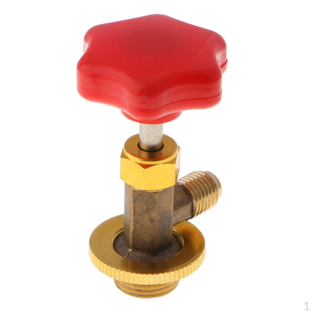 

Low Pressure Dispensing Valve Bottle Opener 1/2 SAE Connector Air Conditioning Gas Can Tap