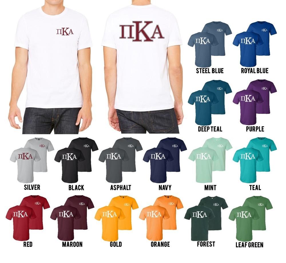 Футболка с надписью PIKE Letters от Bella+Canvas для братства Pi Kappa Alpha - НОВАЯ Унисекс Футболка XXL