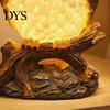 Resin LED Table Lamp for Bedside 3D Animal Night Light, Dolphin Owl Lion Sculpture Decorative Desk Light Lamp, USB Decor Bedroom, Warm Glow