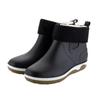 Fashion Rain Shoes Men Waterproof Rain Boots Non-Slip Rubber Boots Shoes Removable Velvet Cover Four Seasons Work Rubber Shoes 2024