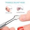 Double Head Cuticle Pusher Gel Nail Removal Tool Nail Dirt Cleaning Dead Skin Push Nail Pusher Manicure Tools Stainless Steel