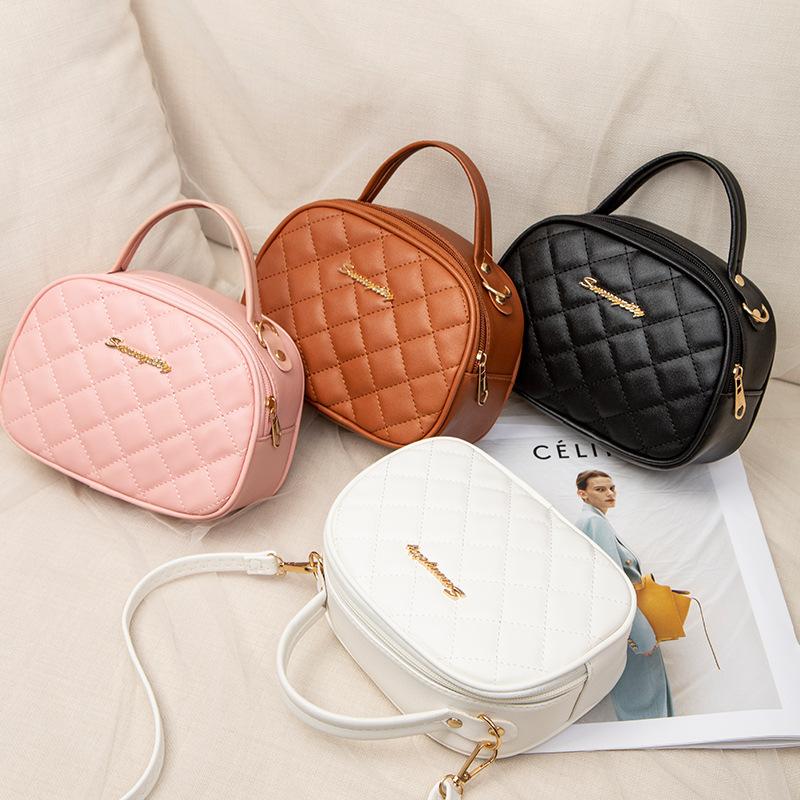 Fashionable Hand-held Shell Bag, Elegant Diamond Grid Style Shell Bag, Fashionable And Simple Embroidered Shoulder Crossbody Bag